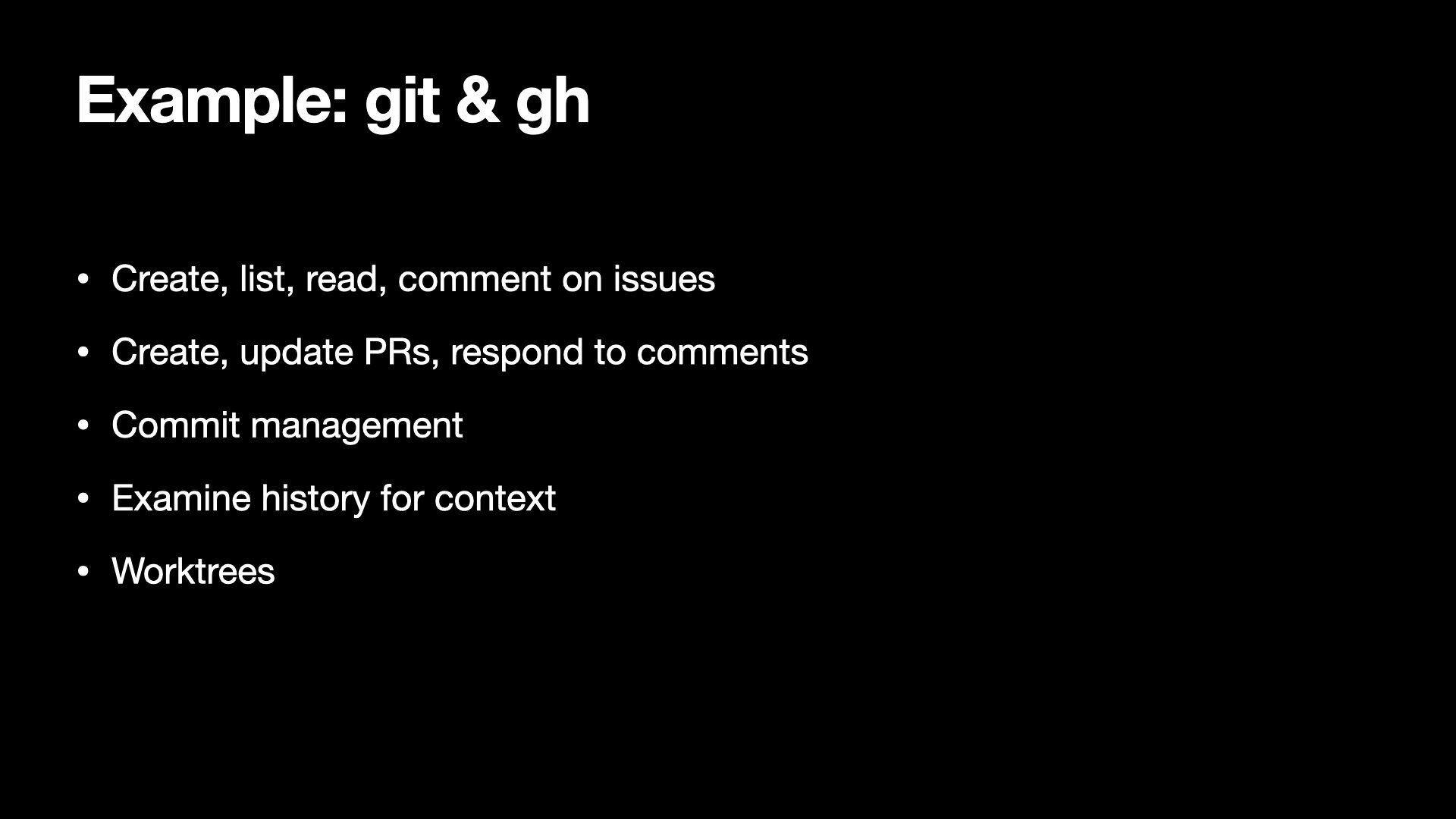 Example: git & gh