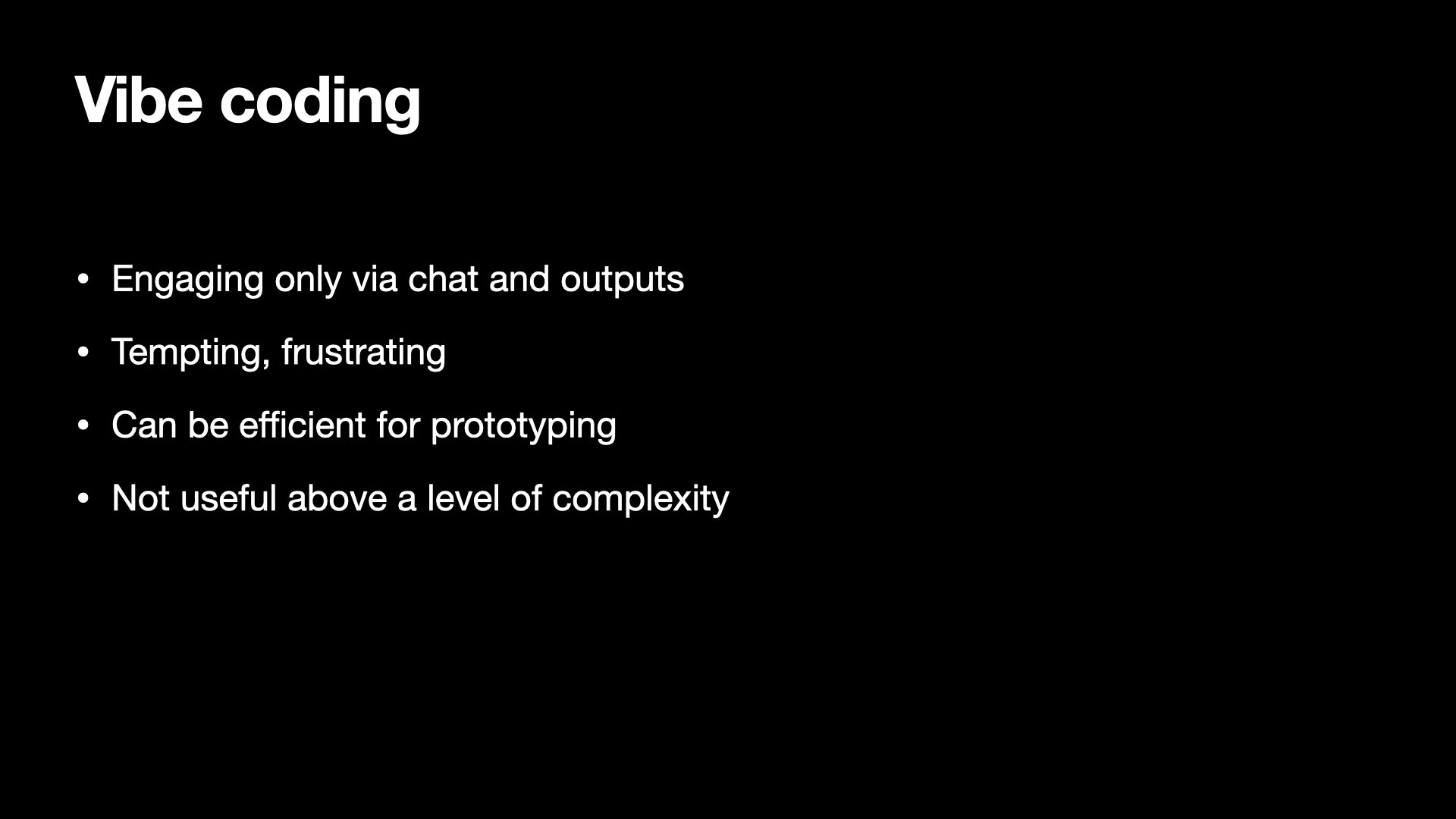 Vibe coding